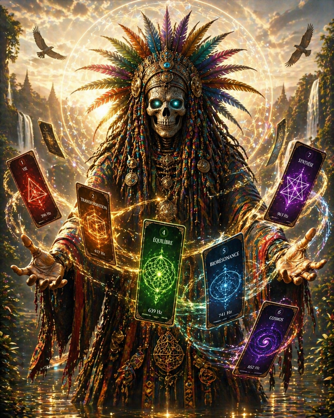 Shakuna avec les cartes